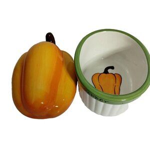 Certified International Novelty Casserole Dish‎ Shaped Like an Orange Pepper
